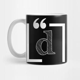 Letter D: Monogram Initial letter d Mug